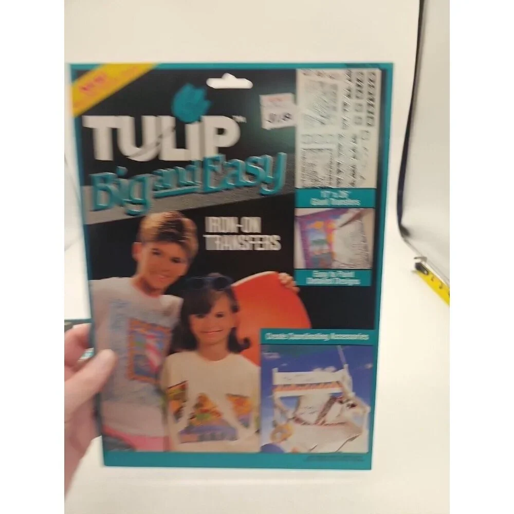 Tulip Big and Easy Iron On Transfers Giant Size Lot Of 3 Vintage 1992 States NOS